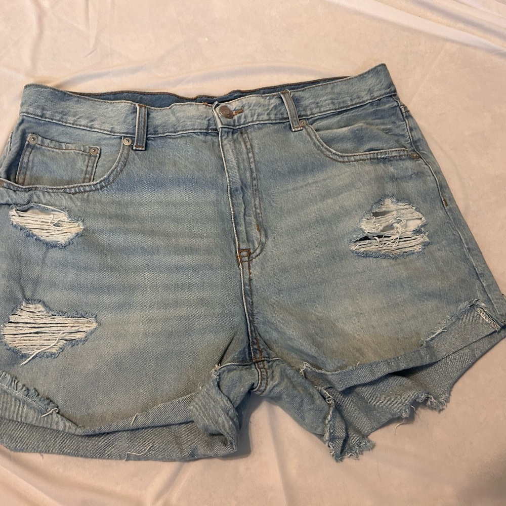 Aeropostale Blue Jean Shorts Distressed Cut-Offs